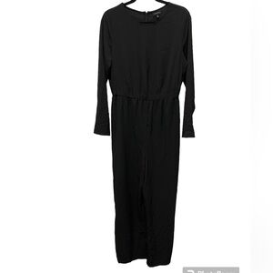 Who What Wear black long sleeve pant jumpsuit with pockets size Medium